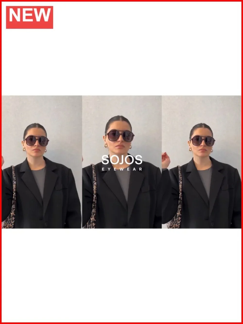 Retro Polarized Aviator Sunglasses Square Frame UV Protection